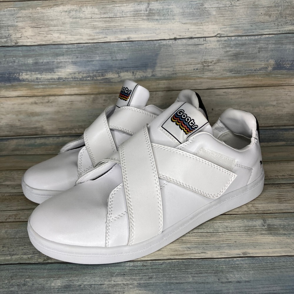 Goats Size 9 White Leather Criss Cross Platform Sneakers Women Casual Streetwear